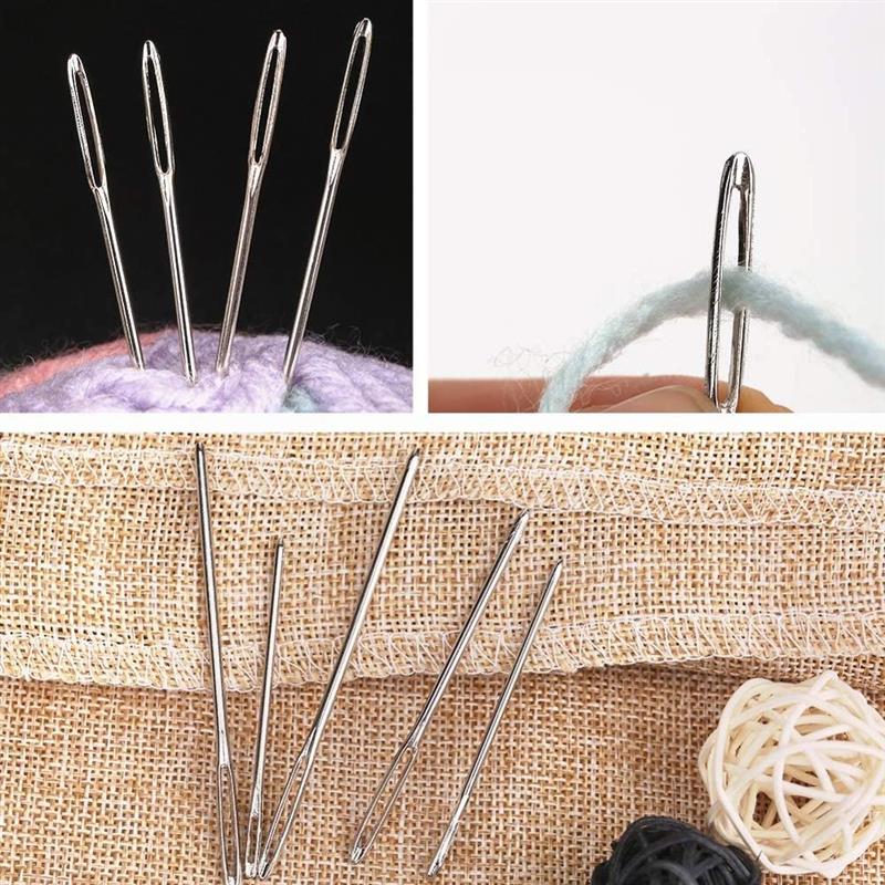 15 PCS Large Eye Needle Sewing Needles Cross Stitch Knitting Needle Handmade Leather Embroidery Thread Needle Sewing Tool