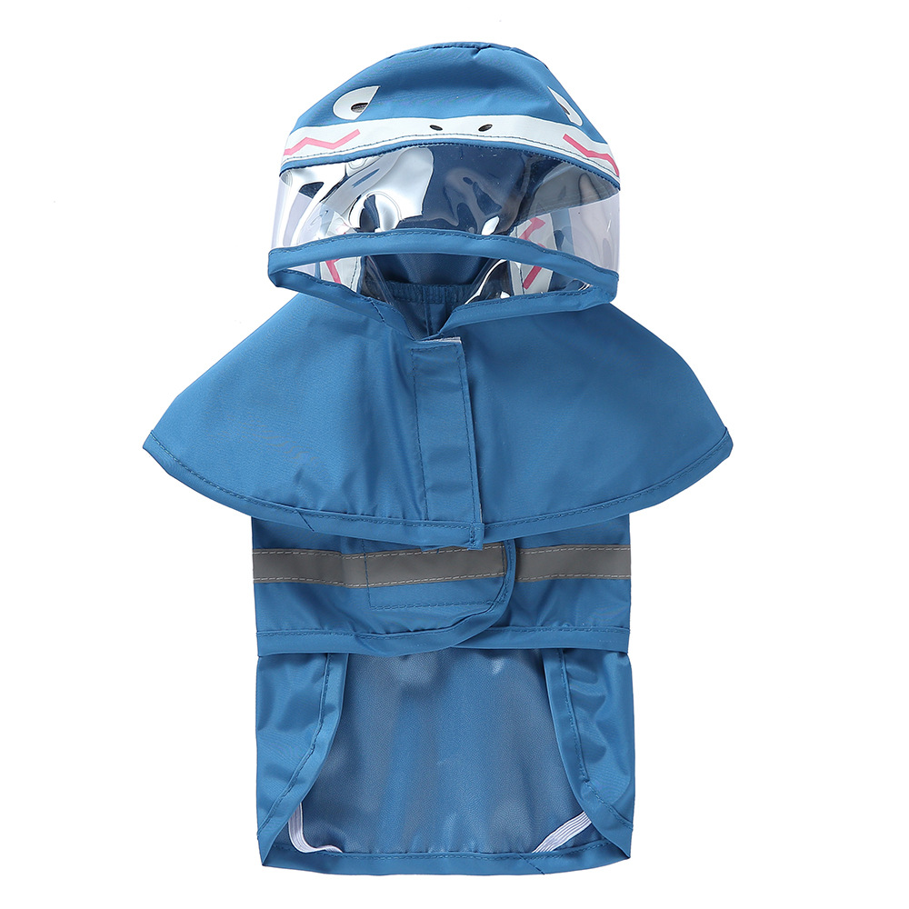 Animais de estimação roupas para cães à prova dwaterproof água capa de chuva para cães médios grandes com capuz capas de chuva tira reflexiva cães casaco de chuva XS-4XL