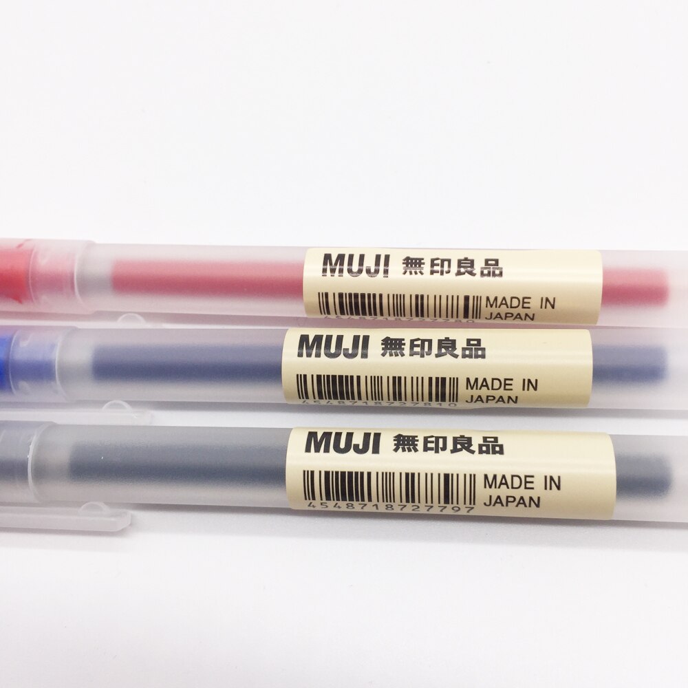 1 stück MUJI Gel Stift 0,38/0,5mm Schwarz/Blau/verrotten Glatte Tinte Farbe matt Stifte Nette caneta Kawaii Schule Liefert Büro Stationäbetreffend