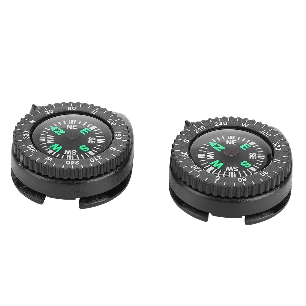 2 stks Draagbare Camping Horloge Kompas Horloge Band Slip Slide Navigatie Pols Kompas voor Camping Wandelen Varen
