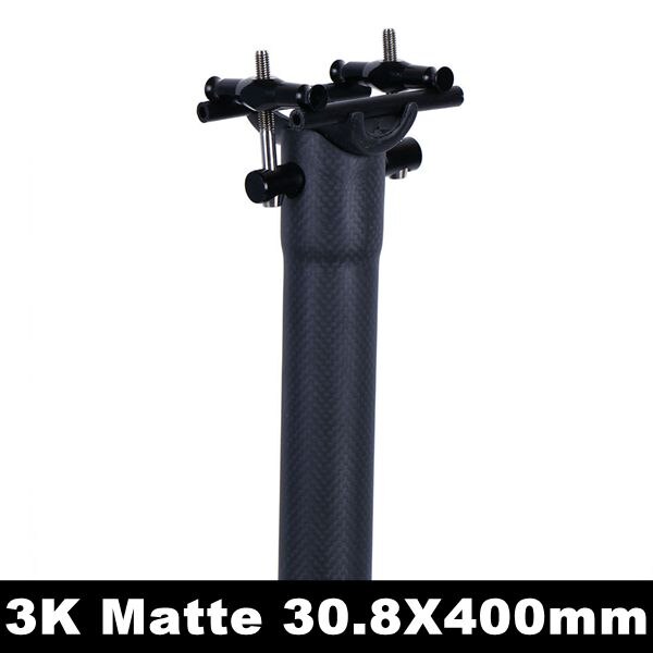 Ulterlight titanium schroef mat zwarte carbon zadelpen mtb/racefiets zadelpen 27.2/30.8/31.6mm 300/350/400mm: 3k mat 30.8 x 400mm