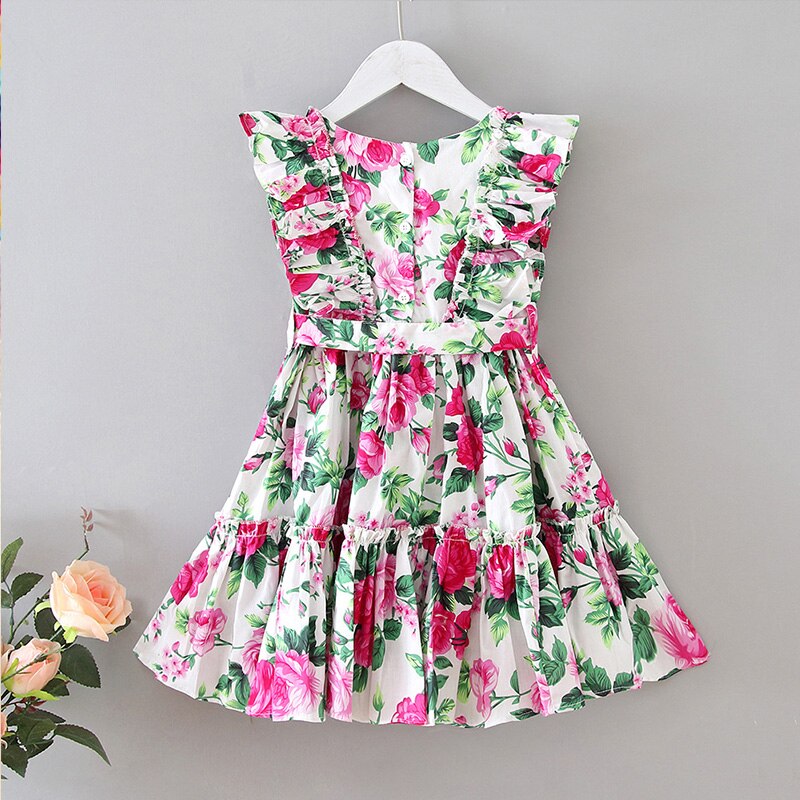 Hearts & Roses Jasmine bloemen swing jurk in zacht perzik