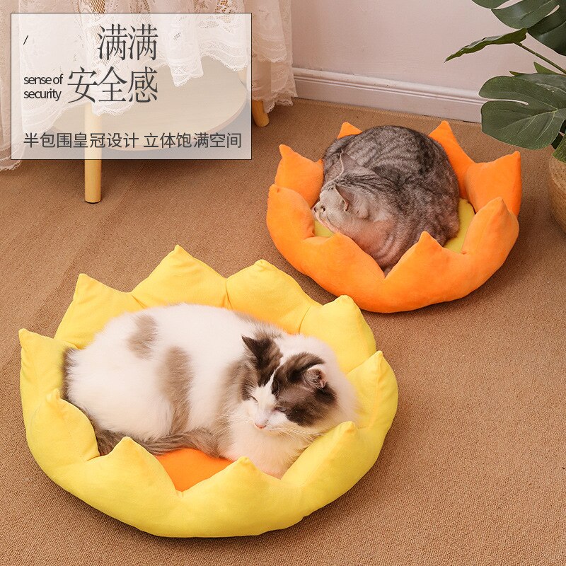 Pet four seasons universal bed cat and dog warm sleeping pad kitten and puppy crown shape nest kennel pet supplies