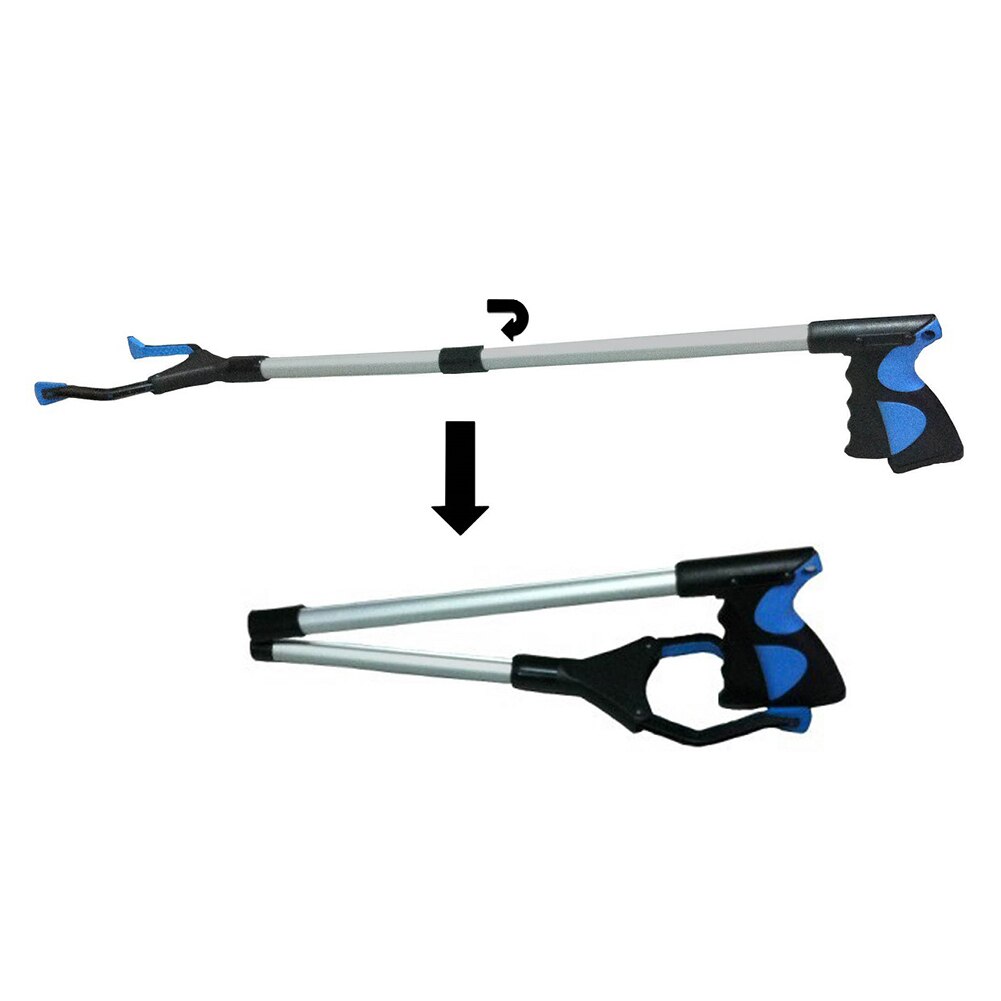 Pinzas largas plegables para recoger basura, herramientas de limpieza del hogar, agarre manual