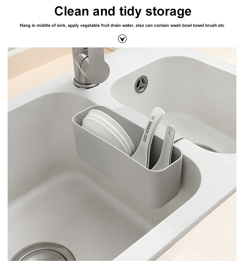 Kitchen Accessories Utensils Organizer Snap Multifunct Sink Soap Sponge Holder Kitchen Hanging Drain Basket Case Kitchen Gadgets