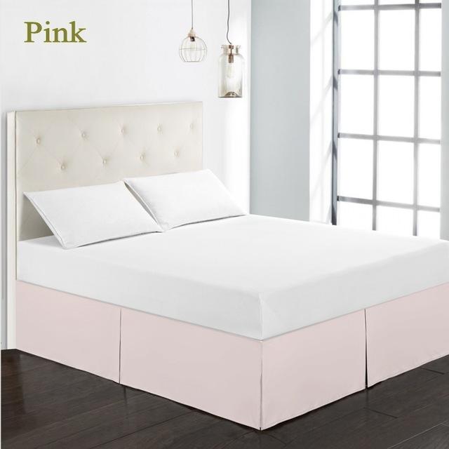 35 jupe de lit de luxe d'hôtel avec la Collection de surface de lit-15 inch a adapté le jumeau de baisse, plein, reine, roi: Rose / 2 pillowcase 51x76cm