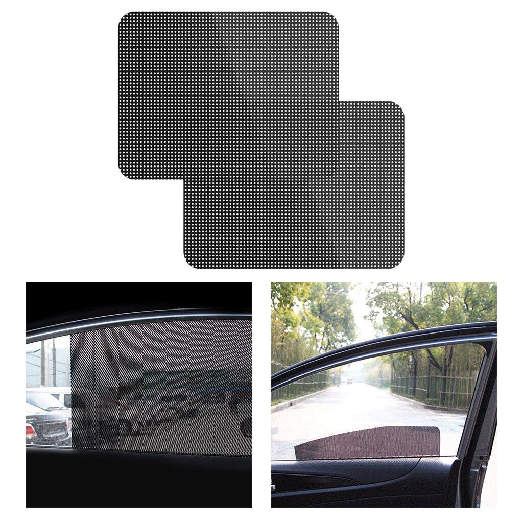 2Pack Car Window Mesh Film Net Sun Shade Sticker PVC Shied Protector