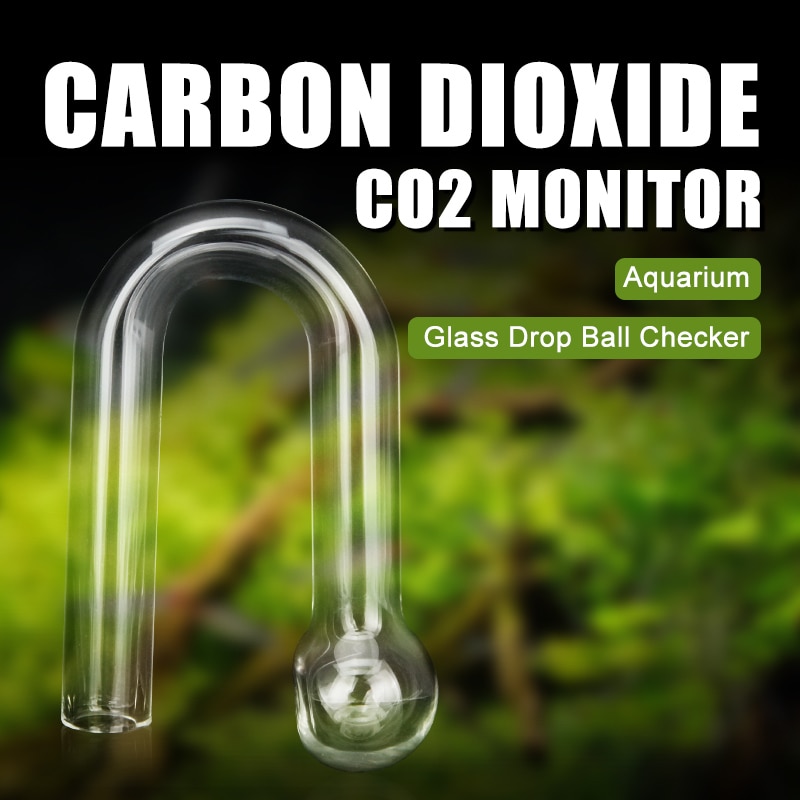 Akvarium u-formad  co2 diffusa glasruta transparent monitor  co2 indikator hängande akvarium för planterad