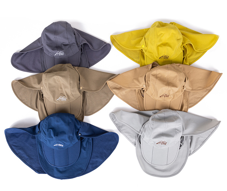 JUNGLE KING – chapeau de pêche unisexe, casquette de Protection solaire en plein air avec couvercle à rabat amovible pour le cou, pour la randonnée, MZ45,