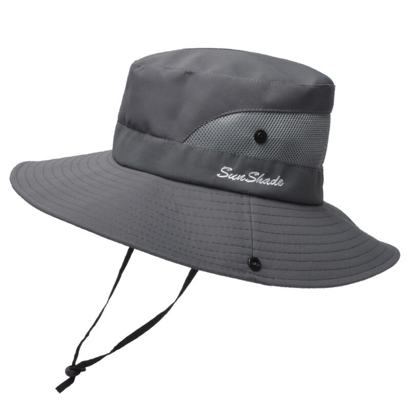 2022 semplice UPF 50 cappello da sole secchio estate uomo donna pesca cappello Boonie protezione solare UV lungo ampio tesa larga Bob escursionismo all&#39;aperto: 10