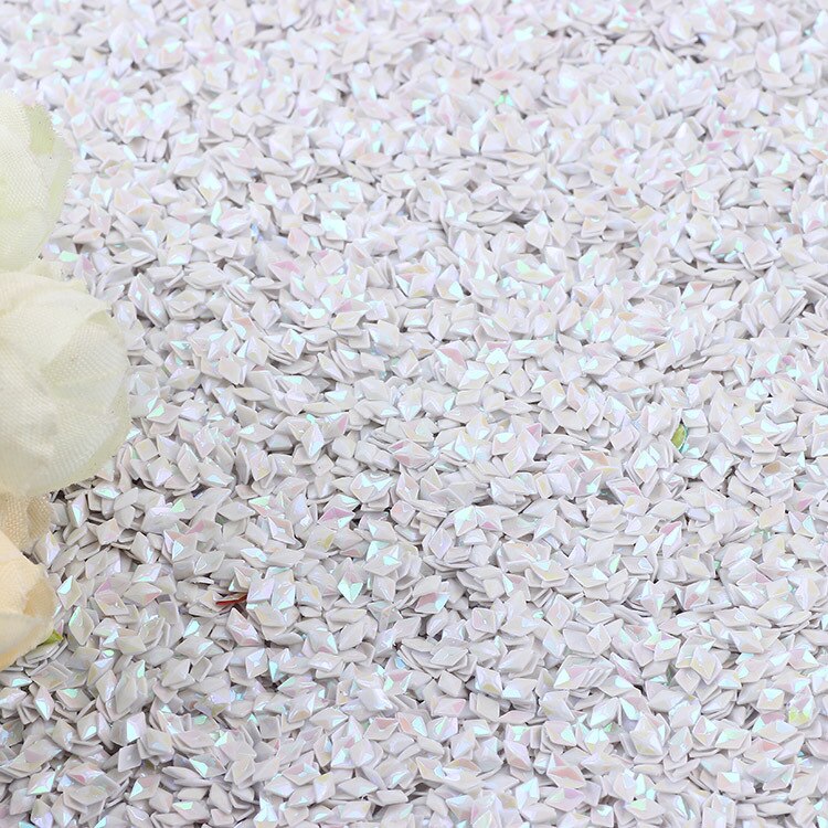 10g 4mm pailletten pvc losse diamanten pailletten pailletten naaien bruiloft knutselen doe-het-zelf kunst decoratie accessoires sieraden maken: Wit
