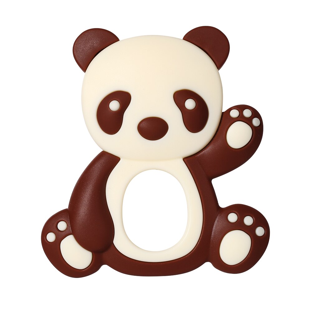 Del bambino Teether silicone Del panda Del Fumetto BPA libero infantile Dentizione Pendente Accessori Giocattoli Del bambino Del silicone Massaggiagengive