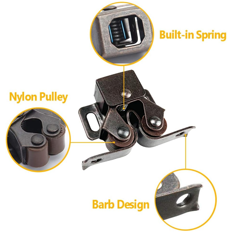 Cabinet Catches Magnet Door Stop, Closer, Stoppers, Damper, Buffer para Armário, Hardware, Móveis, Acessórios, Acessórios, Novo, 10-1Pack