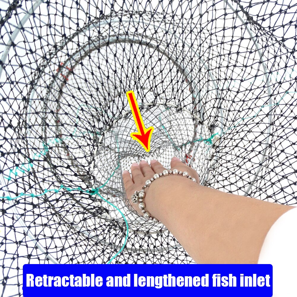 Foldable Fishing Cast Net Crab Trap Fish Cages Fish Trap Loach Shrimp Net Netting Automatic Fishing Cage Foldable Trap Cast Net