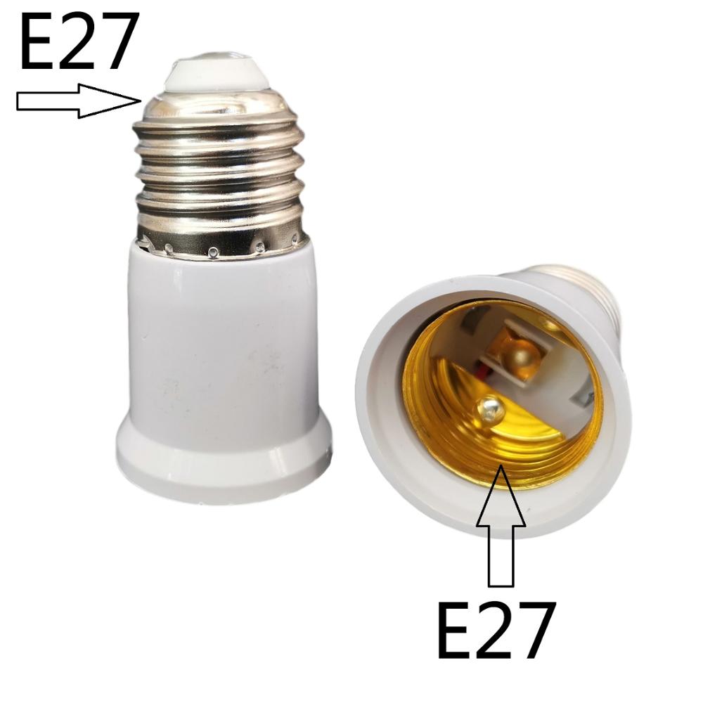 E27 Om G9 MR16 E27 B22 E17 E14 Lamphouder Converter 110V 220V Base Socket Adapter Voor led Lamp Maïs Gloeilamp: E27 TO E27