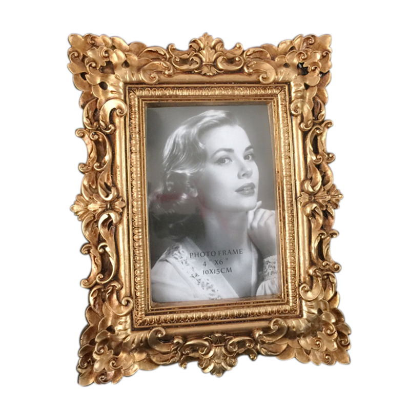 Nordic Style 6 Inch Photo Frame Desktop Home Picture Album Hanging Palace Relief Portafotos Wall Decoration