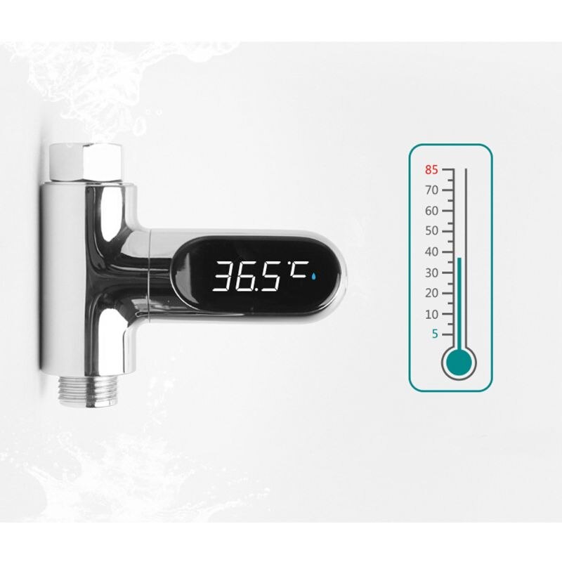 Led Display Waterstroom Temperatuur Meter Monitor Elektriciteit Douche Thermometer 360 Graden Rotatie Voor Baby