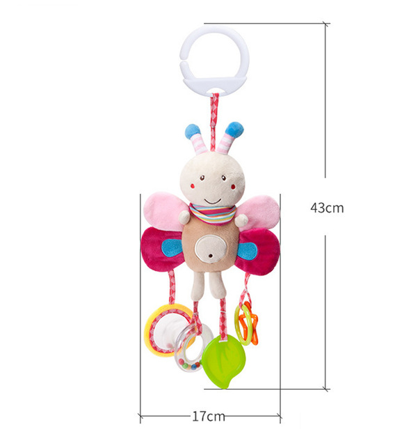 Montessori Rammelaars Dier Bed Bel Mobiles Peuter Speelgoed Crib Speelgoed Voor Kids Zachte Muzikale Educatief Pasgeboren Baby Rammelaars: SWJ004-bee