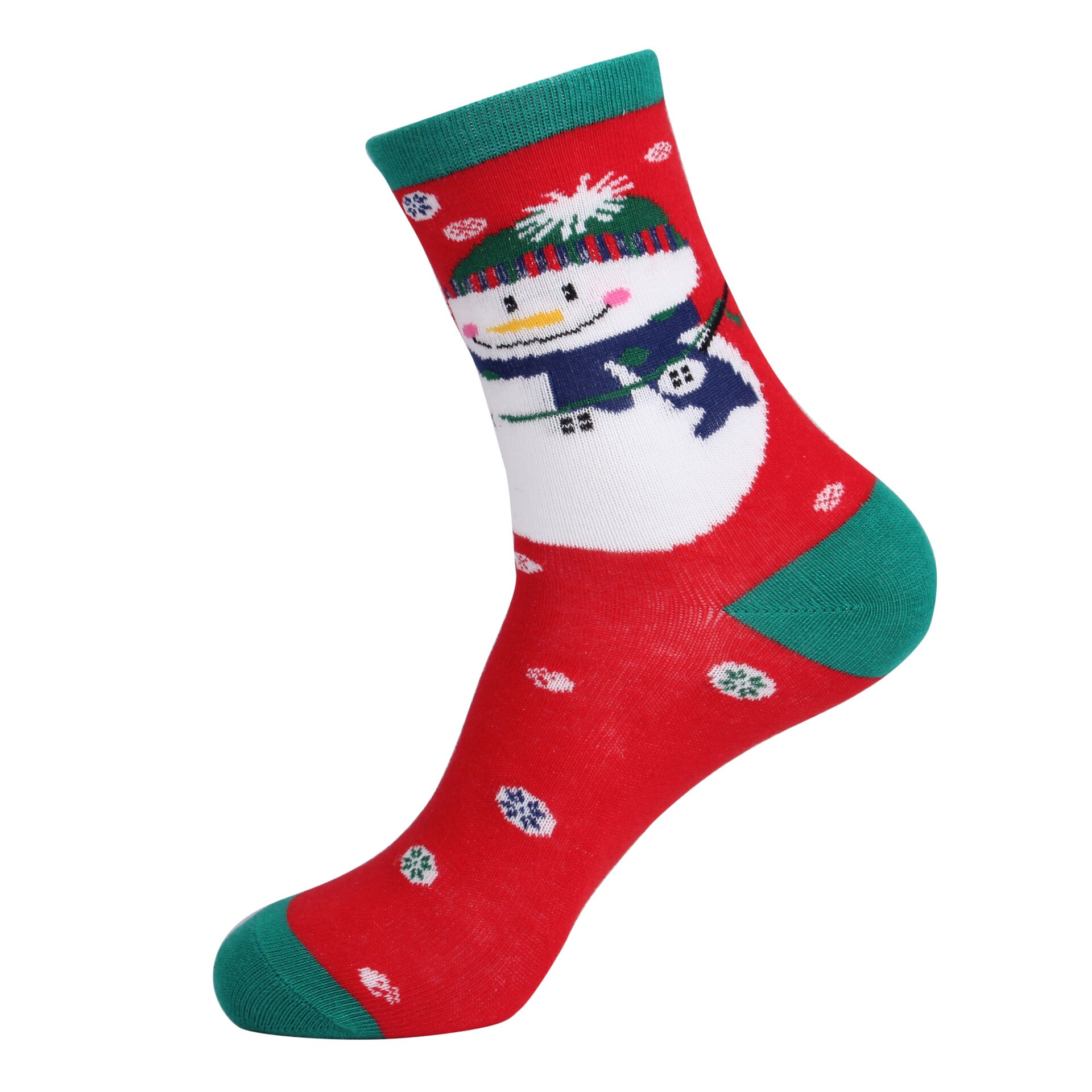 Autumn Winter Christmas Socks Christmas Tree Snow Elk Cotton Happy Socks PEONFLY Men Year Santa Claus: L