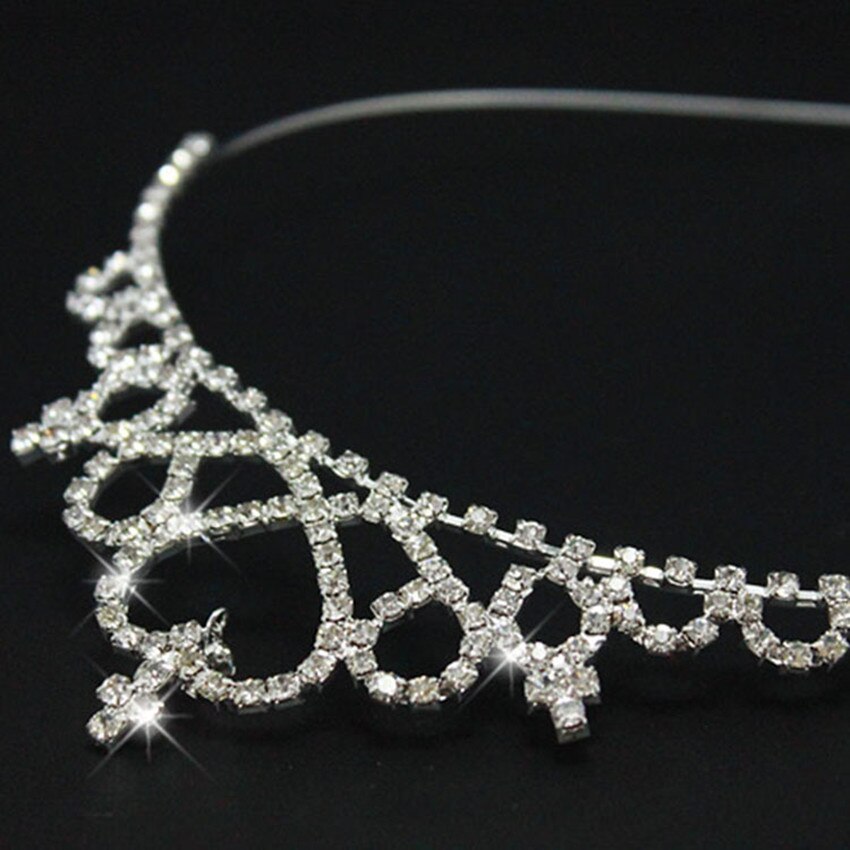 Rhinestone Tiara Hair Band Kid Girl Bridal Princess Prom Crown Headband Prom Bride Bridesmaid Wedding Party Accessiories