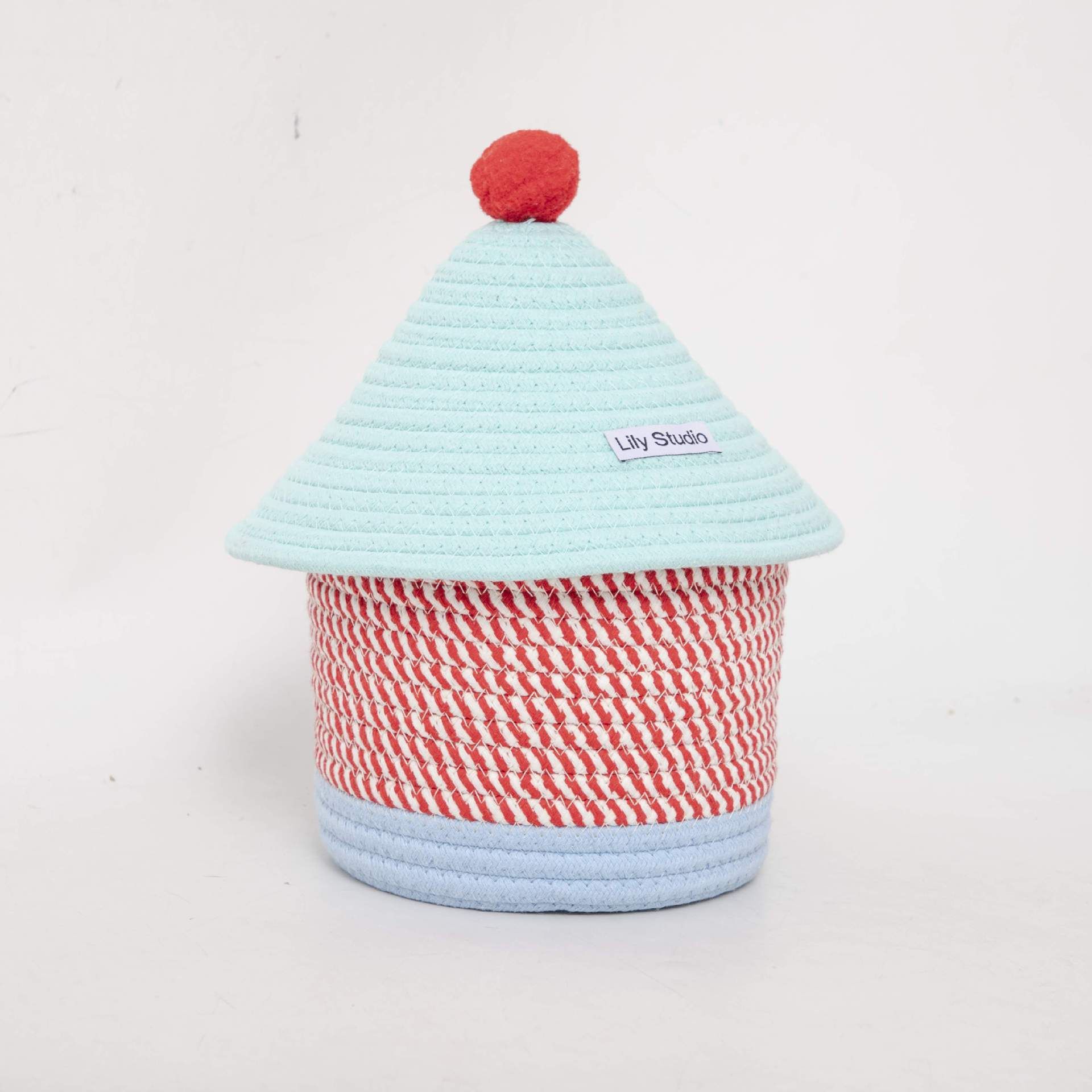 Woven Christmas Tree Storage Basket Christmas Ornament Desktop Home Toy Snacks Toiletries Storage Box Home Decoration: WHITE
