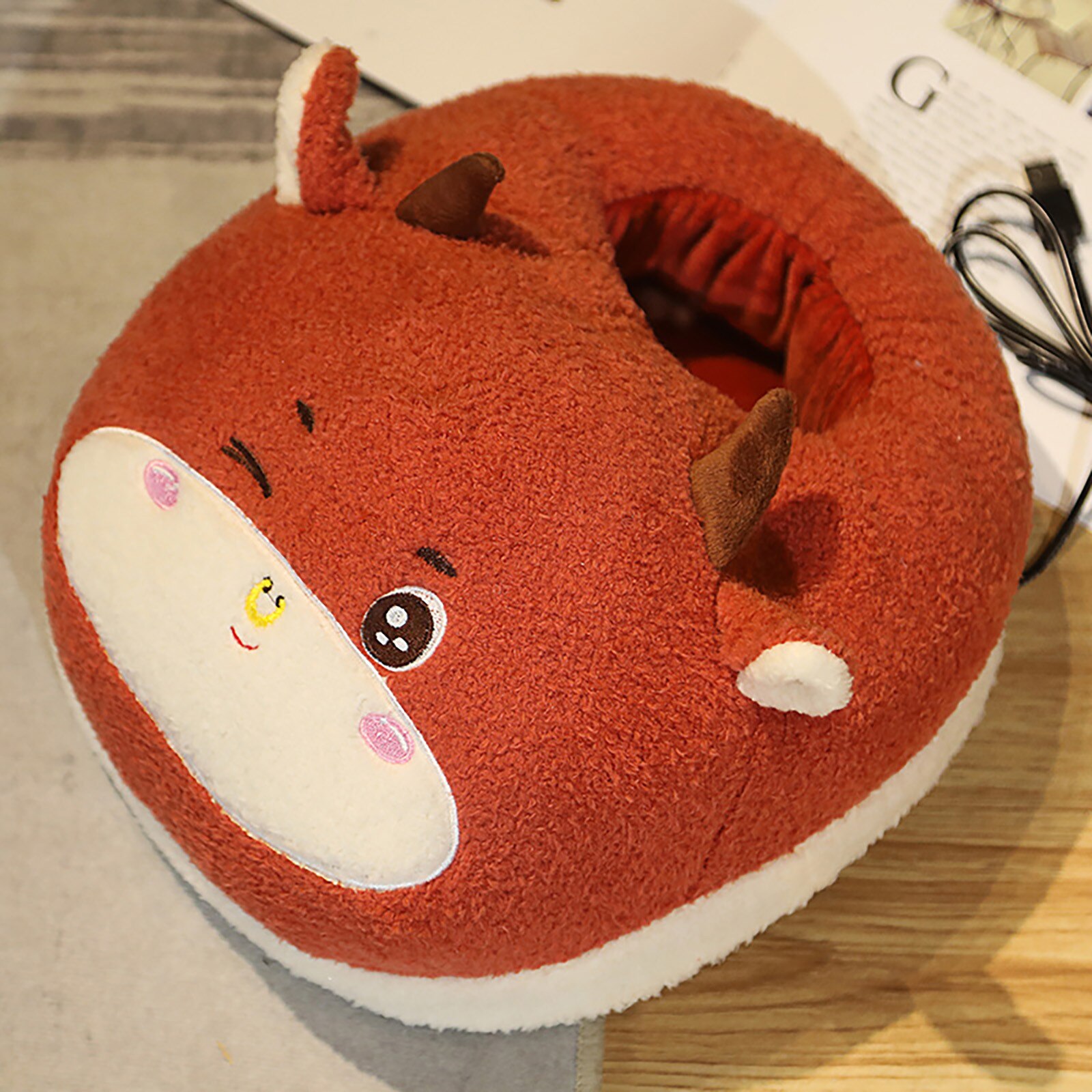Usb Foot Warmer Electric Heating Pad Cute Flexible Heating Pad Heated Slippers Shoes Warm Hairy Cushion For Feet Грелка Для Ног