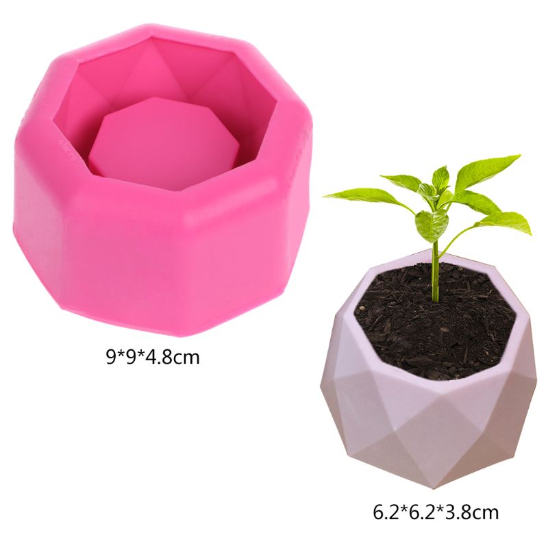 Fait à la main géométrique Silicone Pot de fleur moule Succulent planteur Vase artisanat décor à la maison