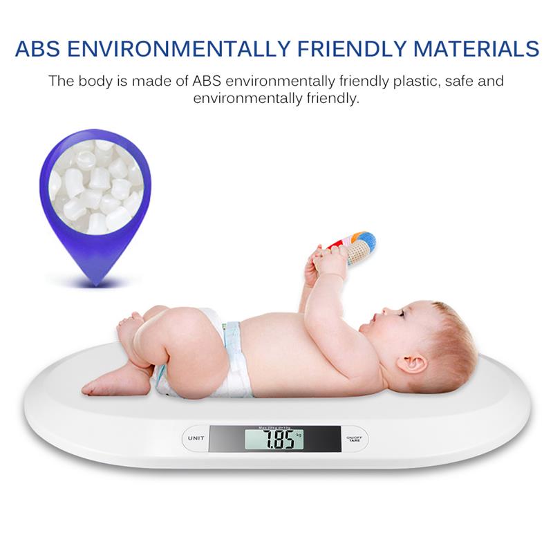Babyvågar multifunktions digital display av intelligenta pojkar flickor elektroniska vågar tillväxt väger hälsa