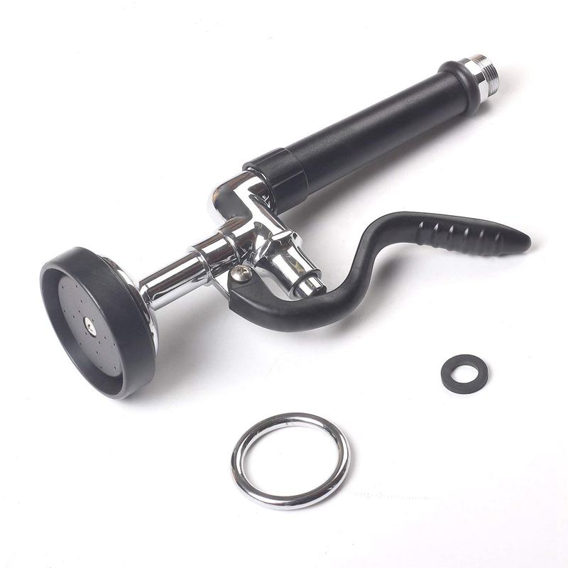 Pre Rinse Sprayer Commercial Kitchen Faucet Parts Chrome Finished (Black): Default Title