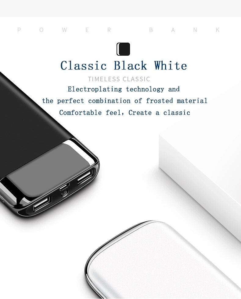 Schermo digitale LCD di viaggio tutto'aperto Powerbank di grande capacità del caricatore portatile del telefono della banca di potere 30000 mAh che accende Poverbank
