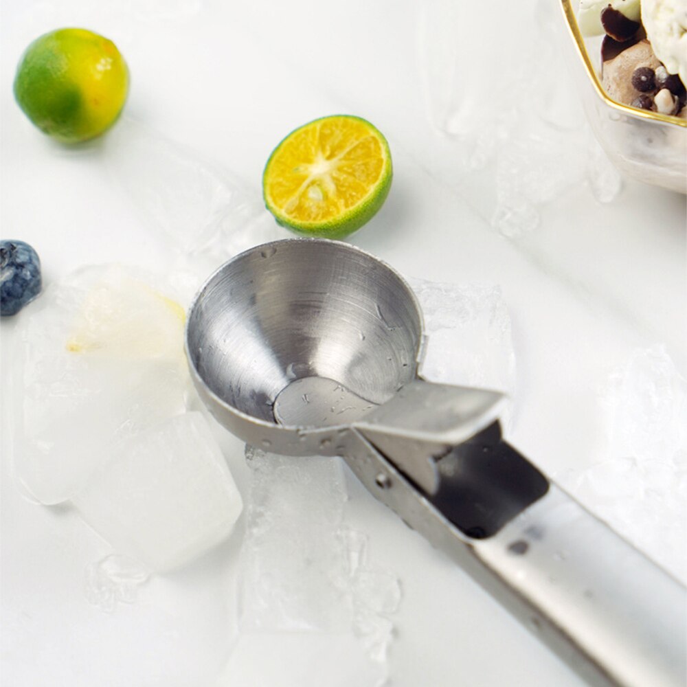 Cucchiaio per escavatore in acciaio inossidabile cucchiaio antiaderente per frutta purè di patate Yogurt cucchiaio da tavola congelato accessori da cucina1pc