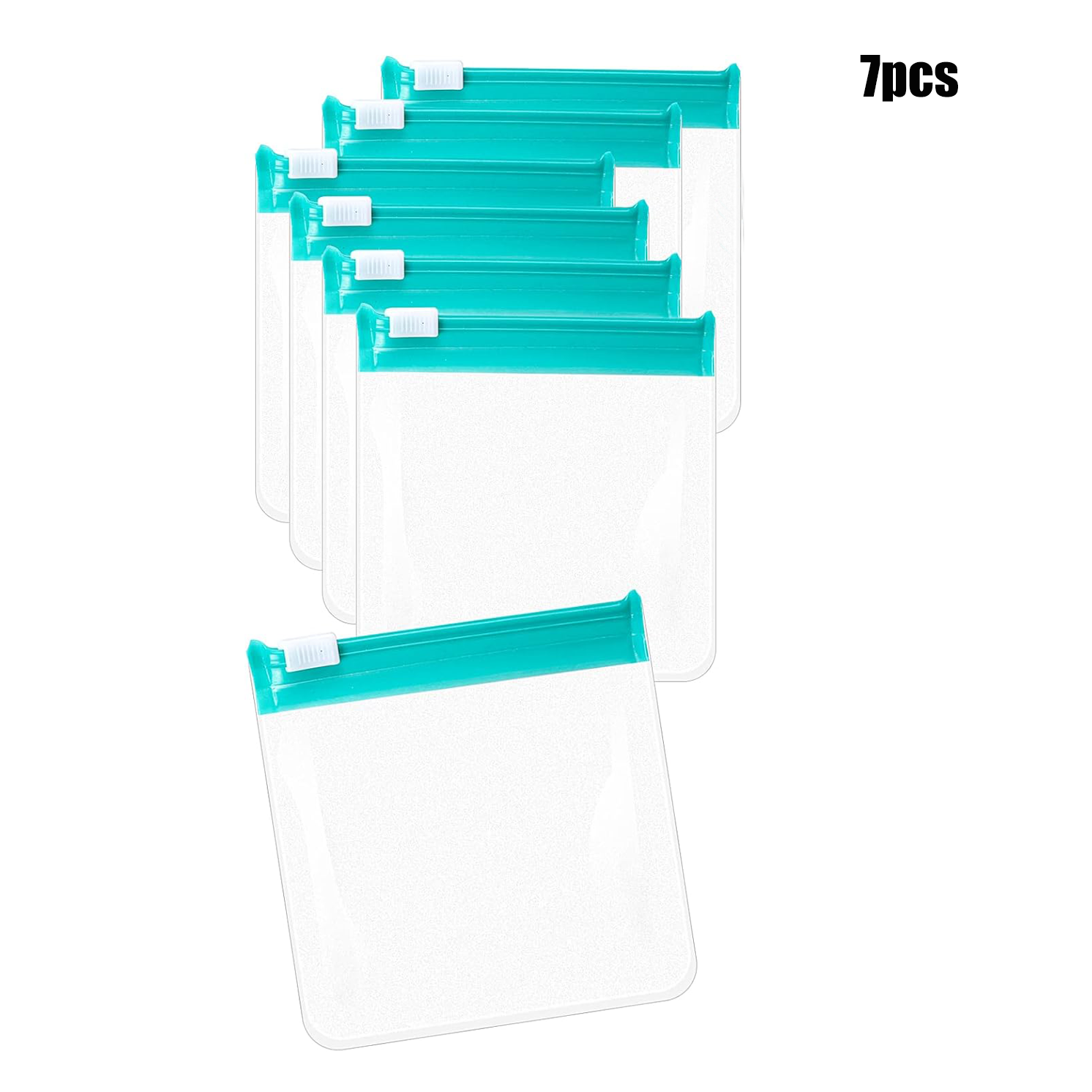 7 Uds. Bolsas para pastillas, juego de bolsas para pastillas reutilizables con cremallera, organizador de medicamentos autosellado de 7 colores, bolsas para medicamentos translúcidas Trave: Verde