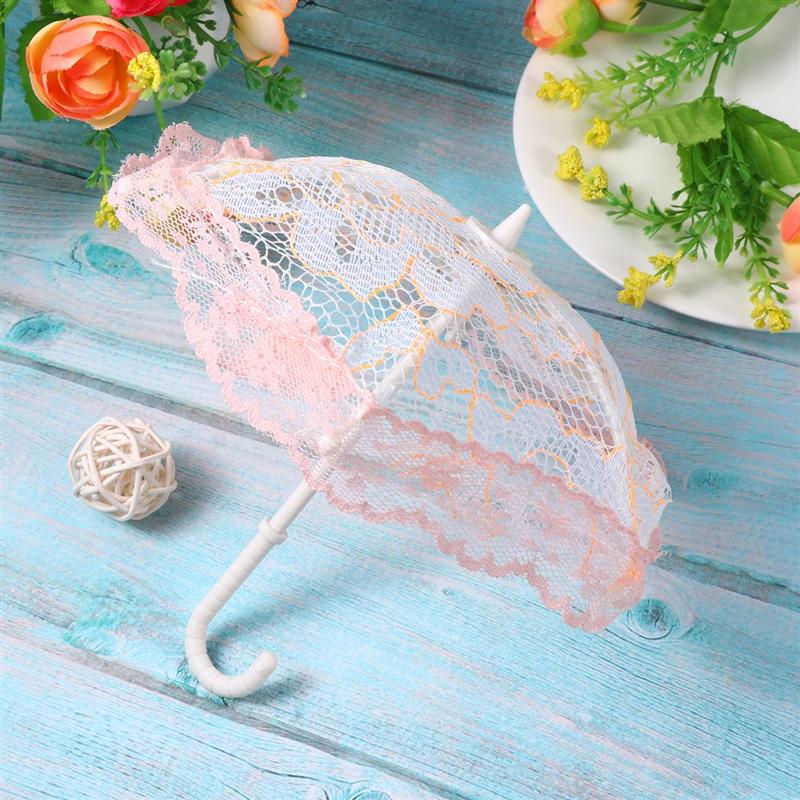 5 stuks mini-paraplu's, miniatuur kantparasol, knutselwerkjes, doe-het-zelfversiering voor een minihuisje (willekeurig patroon en kleur)