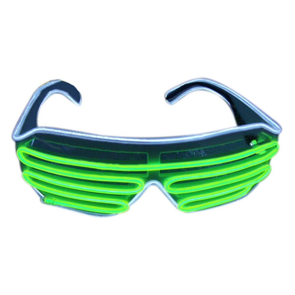 LED Sunglasses Flashing EL Wire Luminous Light Up Neon Glasses Costumes Party Decorative Lighting Activing Props Y: 12