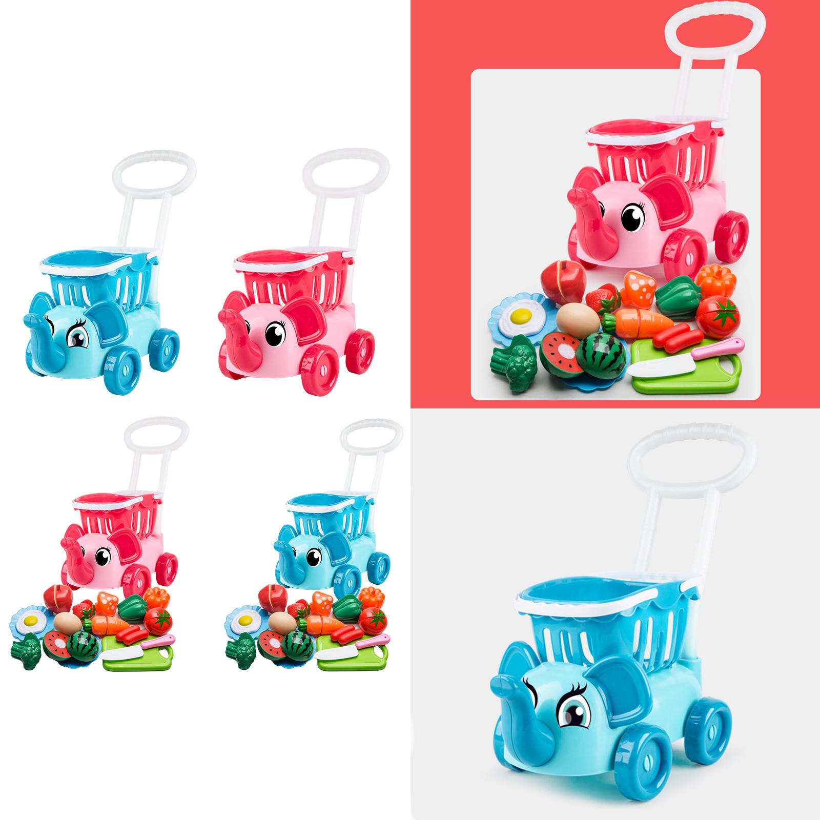 Symulacja udawaj zagraj w zakupy wózek zabawkowy zagraj w jedzenie na boże narodzenie obecne edukacyjne