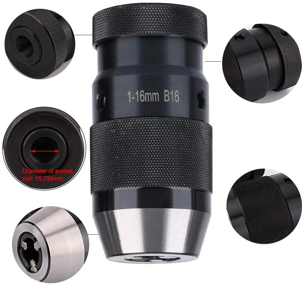 B10 B12 B16 B18 B22 Self Tightening Drill Chuck Keyless drilling chuck Self Tighten Automatic Locking CNC machining Lathe tools