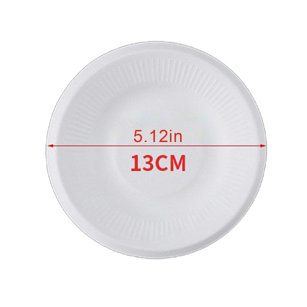 Wegwerpbord van suikerrietpulp, rond papieren bord, handgemaakt voor kinderen, doe-het-zelf, kleuterkunst, schilderij van suikerrietpulp van voedingskwaliteit: 5 inch