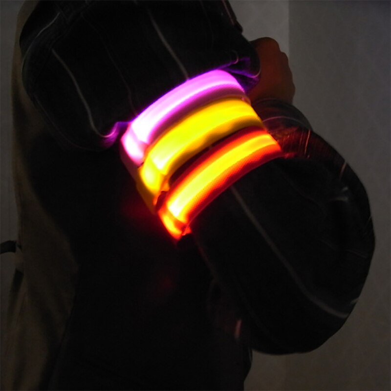 Udendørs led lys lysende bælte glødende armbånd armbånd til udendørs sport natløb joggere cykling armrem armbånd