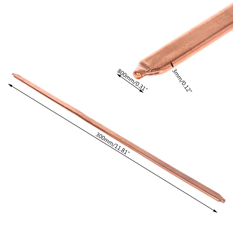 150mm/200mm/250mm/300mm Pure Copper Tube Tubing For Computer Laptop Cooling Notebook Heat Pipe Flat or Round