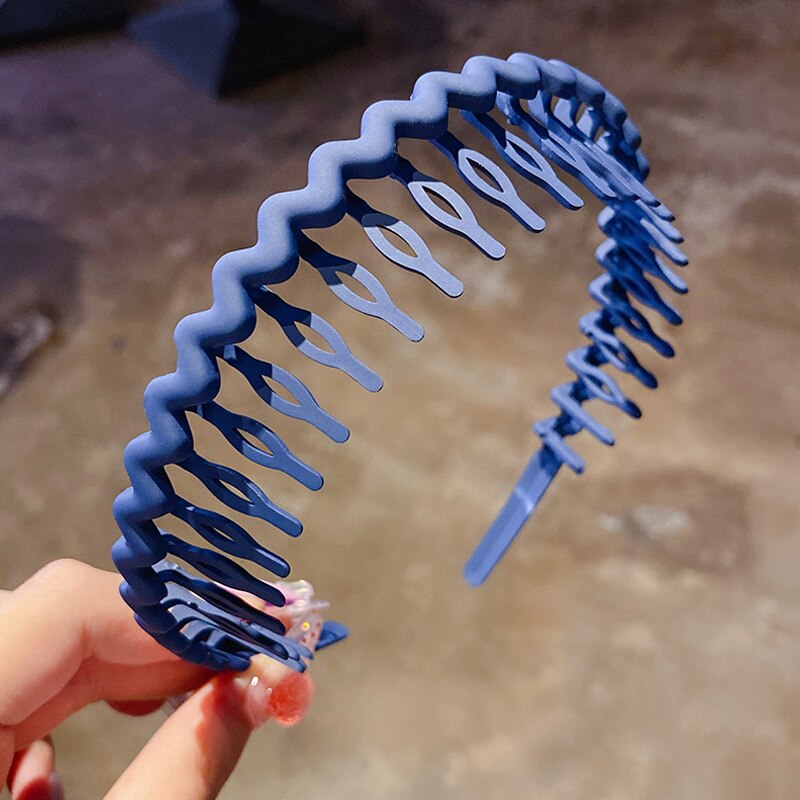 Men Women Unisex Hair Comb Zigzag Band Notched Headband Sport Headband Hairband Anti-slip Hairband For Face Washing: 8