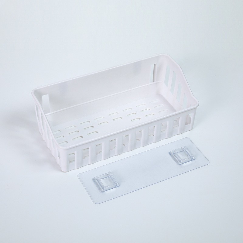 Hylla badrum självhäftande förvaringsställ krokar kök heminredning hörndusch hylla ställ förvaringsställ tillbehör: Vit