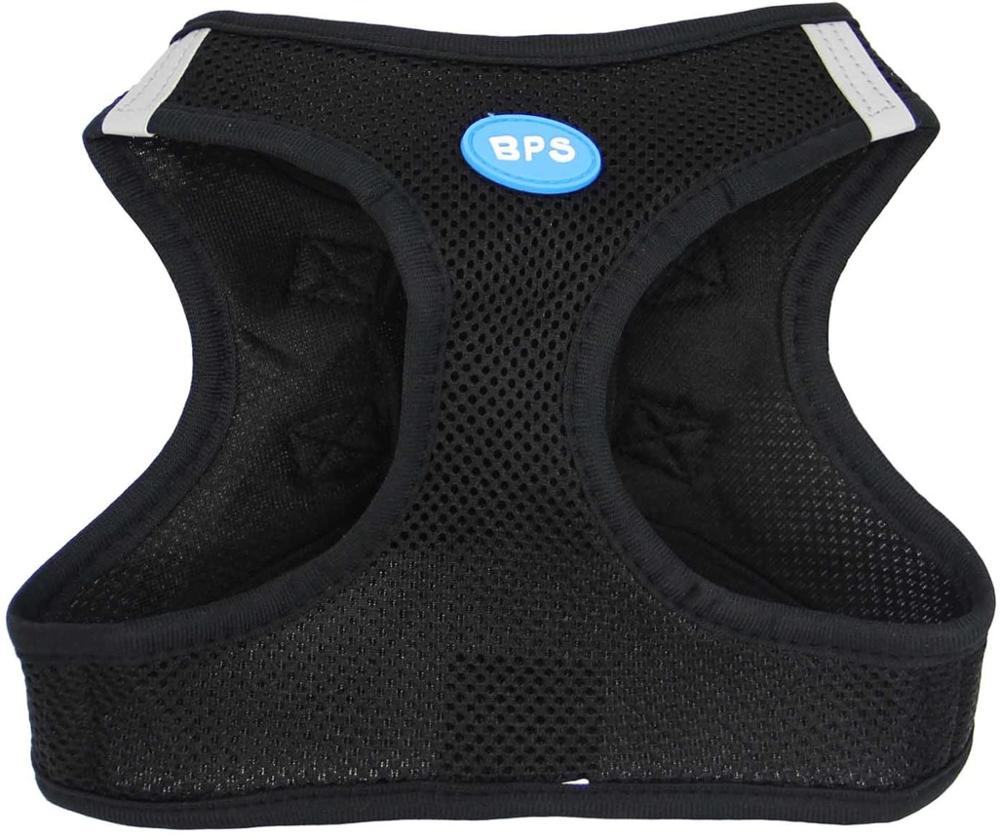 BPS Arnés para Perros Mascotas M-XL Callar para Perros Mascotas 3 Tamaños para Elegir para Perro pequeño Mediano y Grande: Negro / L