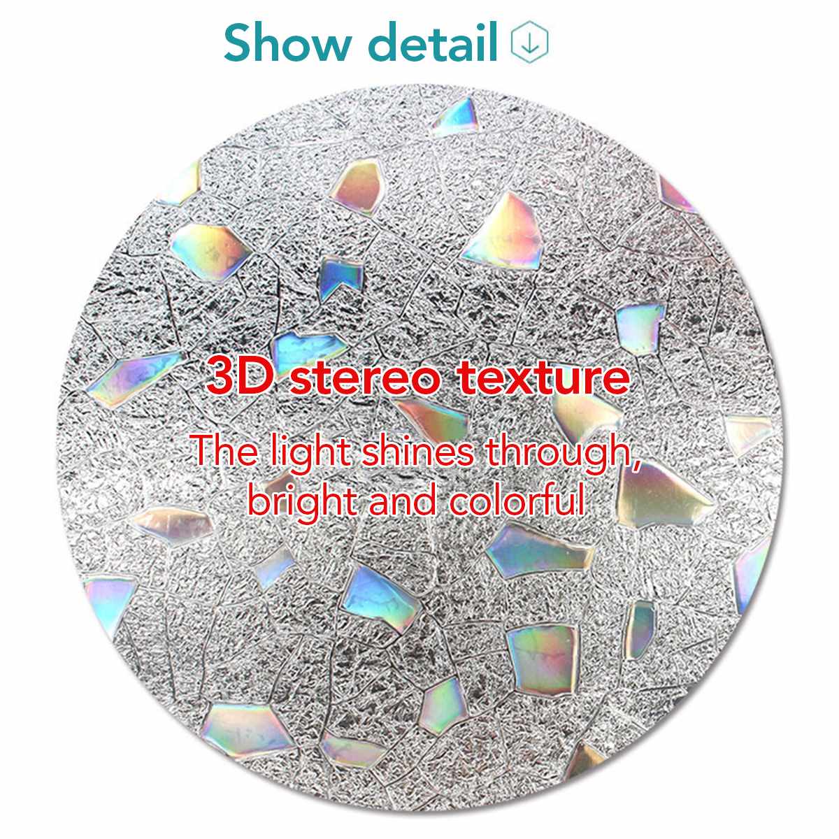 3D Tinted No Glue Static Window Film Privacy Window Rainbow Films for Stained Glass Self-Adhesive Films Crystals Sticker Glas