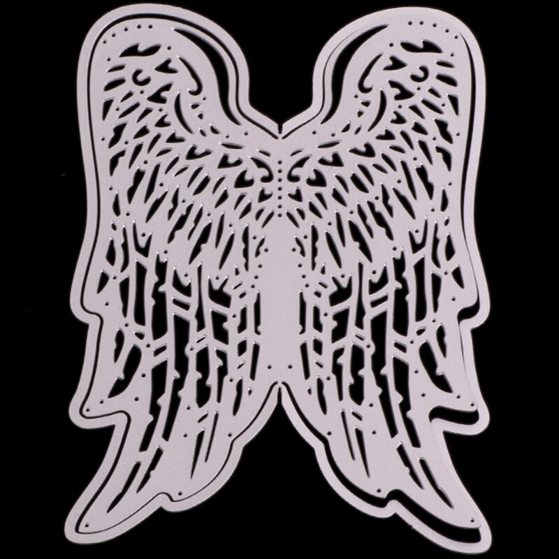 Håndværk metal skære dør skåret dør engel hjerte vinger dekoration album papir kort håndværk prægning dø snit