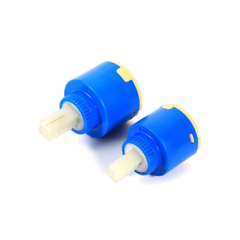 2PC 25/35/40mm Patrone Ventil Ader Elektrische Heizung Wasser Misch Ventil Wasserhahn Patrone Mischer Niedrigen drehmoment Wasserhahn Zubehör: Weiß