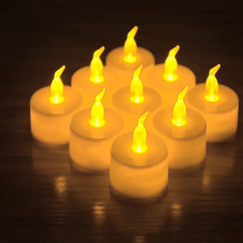 Flameless LED Tea Lights Candles Battery Powered Coloful Flickering Pillar Candles Votive Tealight Romantic party Home Decor