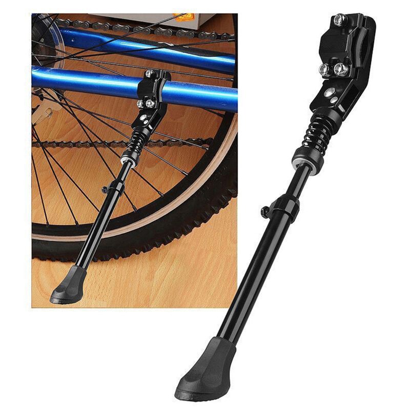 Aluminum Alloy Bicycle Kickstand Adjustable Bike Kick Stand Cycle Prop Duty Heavy Foot Rubber Mountain Bicycle Parts