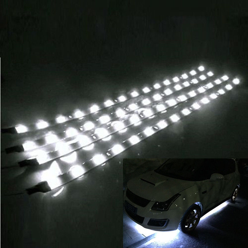 6 X Waterdichte DC12V Motor Led Strip Underbody Licht Voor Auto Motor Pvc Laag Stroomverbruik Waterdichte Led Verlichting Strip