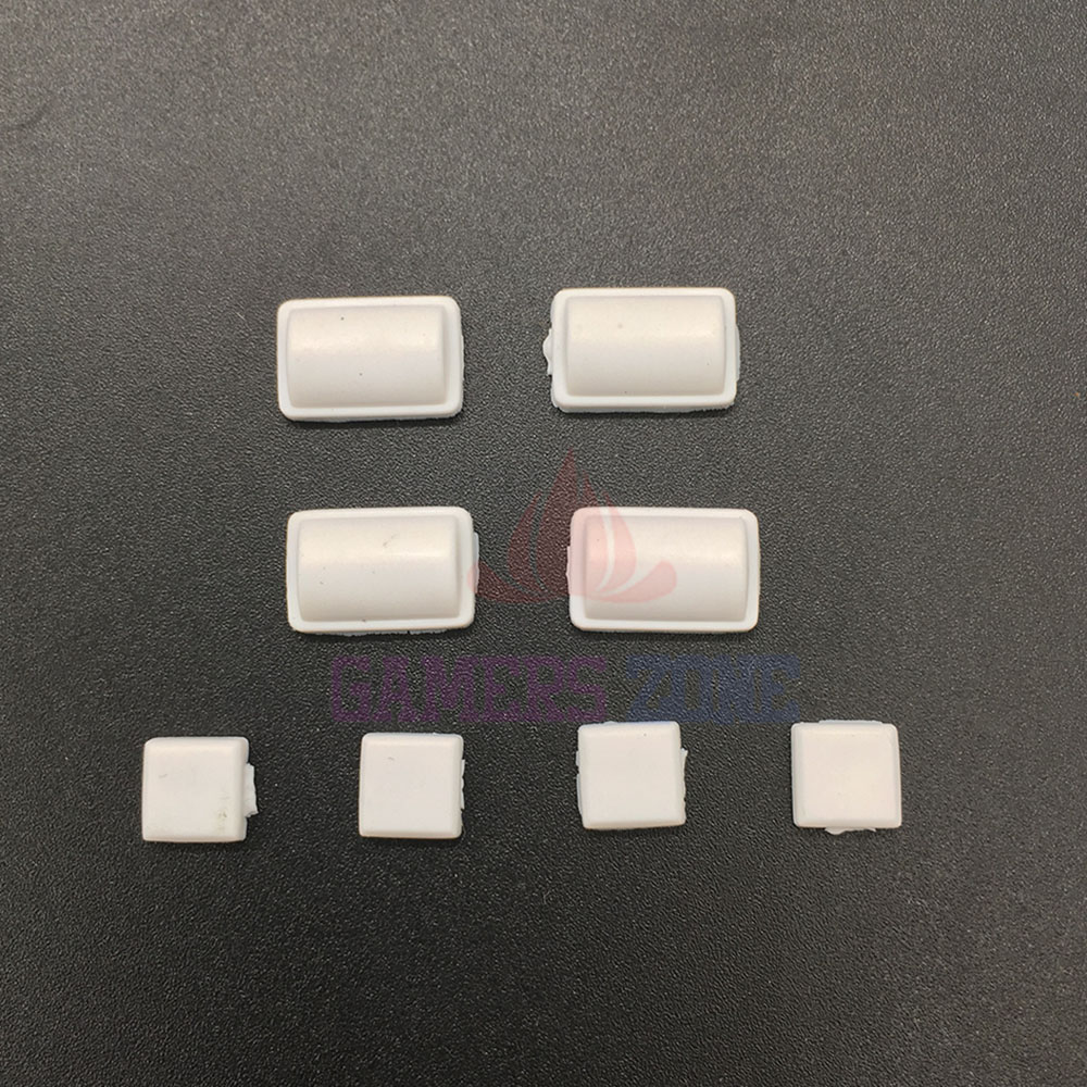 White 8 In 1 For WII Console Screw Rubber Feet Cover Set