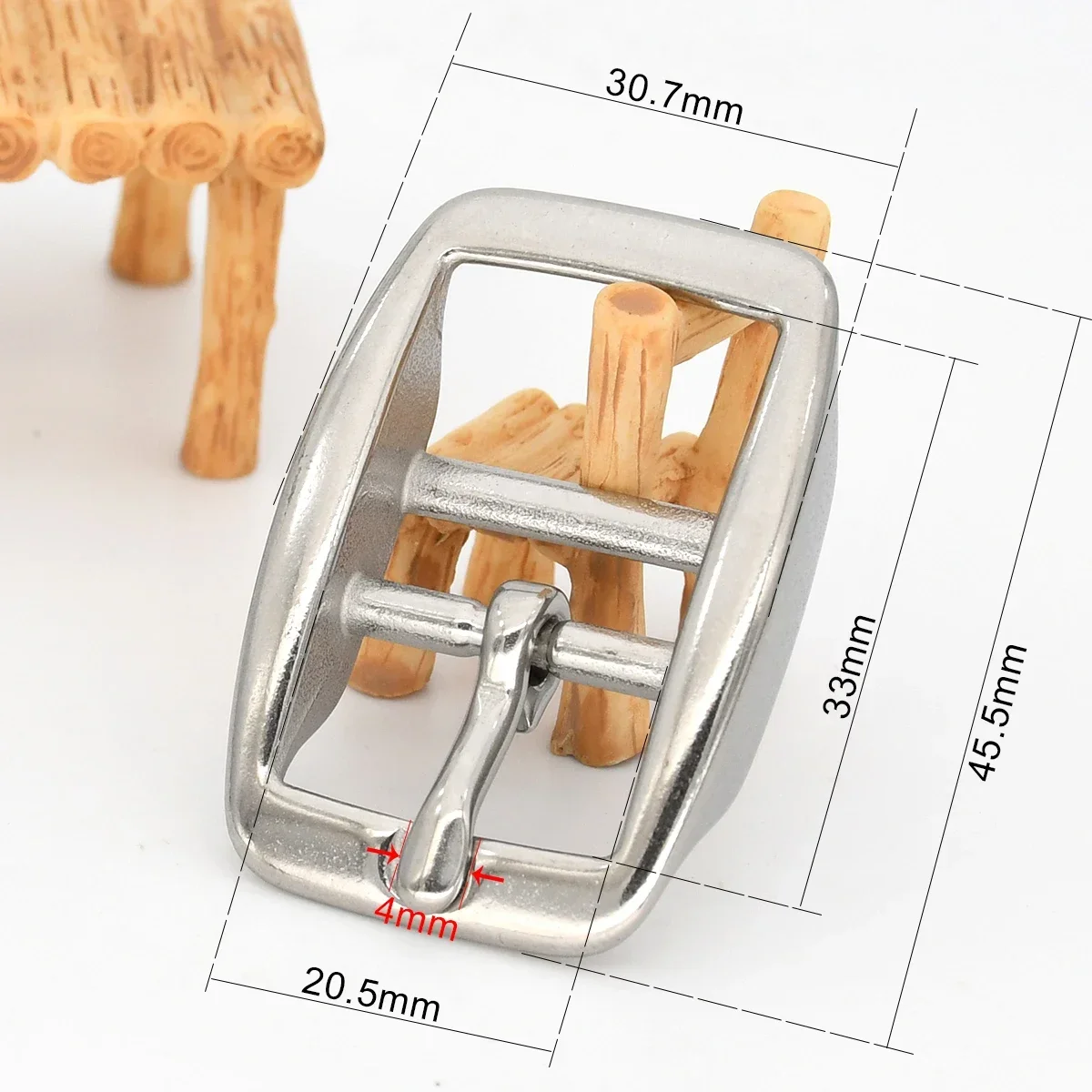 Fibbia per cintura in acciaio inossidabile Doppia barra Fibbia ad ardiglione regolabile Parti per cinturini artigianali in pelle Tri-scivolare Accessori per imbracatura per cavezza per cavalli: Rame antico